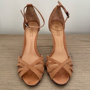 SCHUTZ Kayoko Ankle-Strap Leather d'Orsay Sandals